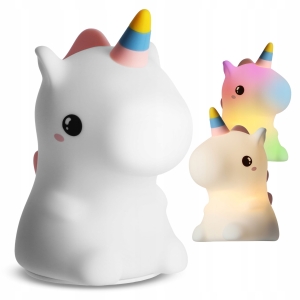 Lampka Nocna LED Dla Dzieci Akumulatorowa Do Zasypiania Silikonowa RGB WW