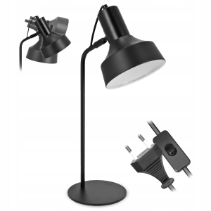 Lampka Na Biurko LED Do Czytania E27 Stołowa Regulowana Nocna Z Włącznik