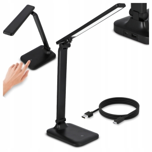 Lampka Na Biurko Biurkowa LED Szkolna Do Czytania Dotykowa Włącznik USB