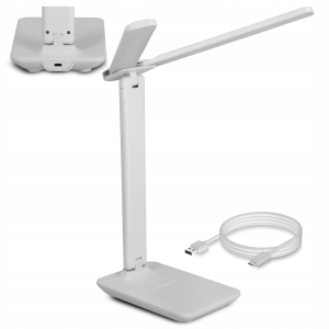 Lampka Na Biurko Biurkowa LED Szkolna Dotyk Kreślarska Regulowana Podwójna