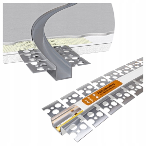 Profil LED Aluminiowy Do Płyt Gipsowych GK Do Taśma FLEXI Elastyczny Regips