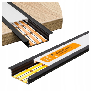 Profil LED Aluminiowy Do Taśma Szeroki Wpuszczany Anodowany na 3 Taśmy 2M