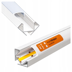 Profil LED Aluminiowy Do Taśma Narożny Kątowy Biały Klosz Mleczny 1M