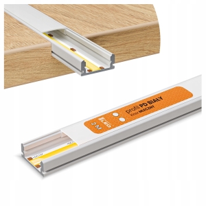 Profil LED Aluminiowy Do Taśma Natynkowy Wpuszczany Biały Klosz Mleczny 2M