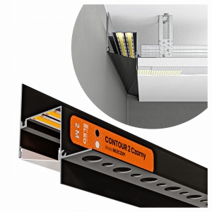 Profil LED Cieniowy Dystansowy Przyścienny Aluminiowy Do Płyt GK WPUST 2M