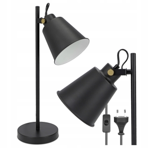 Lampka Nocna Na Biurko Biurkowa LED Do Sypialni E27 Regulowana Włącznik