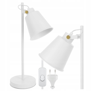 Lampka Nocna Na Biurko Biurkowa LED Do Sypialni E27 Regulowana Włącznik