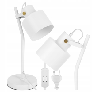 Lampka Nocna Na Biurko Biurkowa LED Do Sypialni E27 Regulowana Włącznik