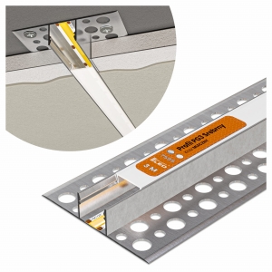 Profil LED Aluminiowy Do Płyt GK Gipsowych Wpuszczany Regips 3m Srebrny