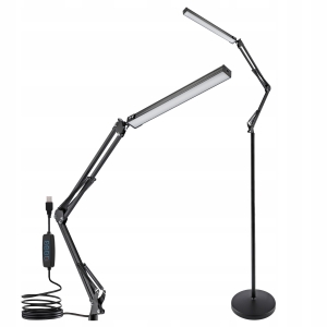 Lampa Stojąca Podłogowa LED 10W Lampka Do Czytania Nocna Włącznik 3 Barwy