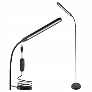 Lampa Stojąca Podłogowa LED 10W Lampka Do Czytania Nocna Włącznik 3 Barwy