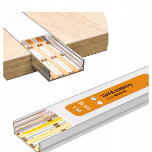 Profil LED Aluminiowy Do Taśma Szeroki Natynkowy / Wpuszczany na 3 Taśmy 1M