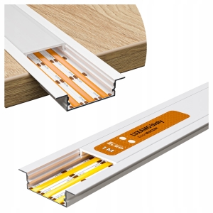 Profil LED Aluminiowy Do Taśma Szeroki Wpuszczany Anodowany na 3 Taśmy 1M