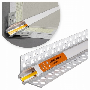 Profil LED Aluminiowy Do Płyt GK Gipsowych Wpuszczany Regips 1m Narożny