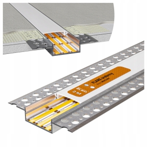 Profil LED Aluminiowy Do Płyt GK Gipsowych Wpuszczany 2m Regips Szeroki