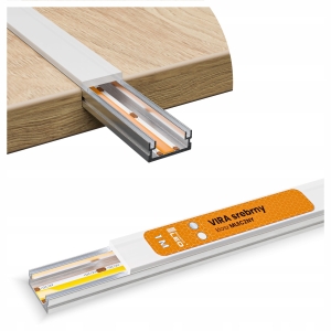 Profil LED Aluminiowy Do Taśma Srebrny Anoda Natynkowy Wpuszczany Klosz 1m