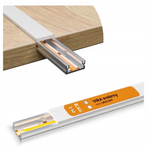 Profil LED Aluminiowy Do Taśma Srebrny Anoda Natynkowy Wpuszczany Klosz 2m