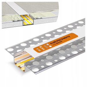 Profil LED Aluminiowy Do Płyt GK Gipsowych Wpuszczany 3m Regips Szeroki