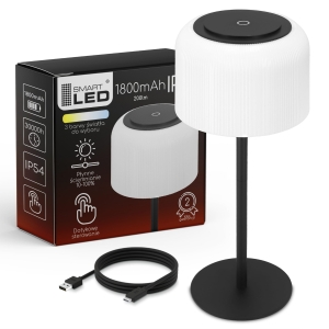Lampka Na Biurko Stołowa LED Dotyk Akumulatorowa Ściemniacz 3 Barwy Ogrodu