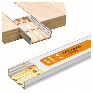 Profil LED Aluminiowy Do Taśma Szeroki Natynkowy / Wpuszczany na 3 Taśmy 3M