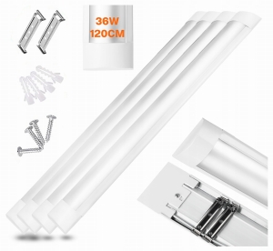 Lampa LED 36W 120cm Oprawa Sufitowa Natynkowa Do Garażu Warsztatu 4000K WH