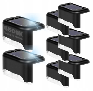 Lampki Solarne Ogrodowe LED na Schody Płot Do Ogrodu Czujnik Zmierzchu