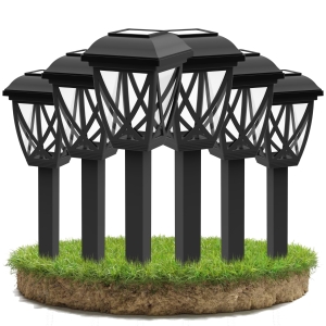 Lampa Solarna Ogrodowa LED Słupek Wbijana Czujnik Zmierzchu Do Ogrodu 3000K