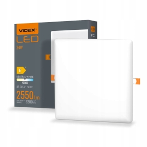 Panel LED Podtynkowy Lampa Sufitowa Bezramkowa Oprawa Kwadrat 24W