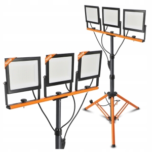 Halogen LED Statyw Budowlany Naświetlacz 3x 100W 33000lm Lampa Na Stojaku