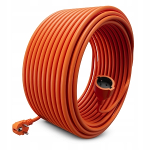 Przedłużacz Ogrodowy Budowlany 50m Zasilający Uziemienie Do Kosiarki Ogrodu