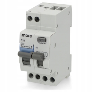 Wyłącznik Różnicowoprądowy Różnicówka C 16A 30mA Bezpiecznik Nadprądowy DIN
