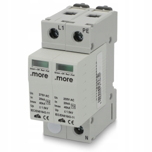 Ogranicznik Przepięć Ochronnik Przepięciowy Warystor T2 1P+N Klasa C 20kA