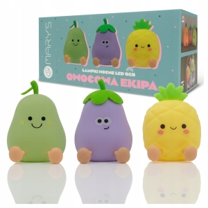 Zestaw 3x Lampka Nocna LED Dla Dzieci Akumulatorowa Zasypianie Silikonowa