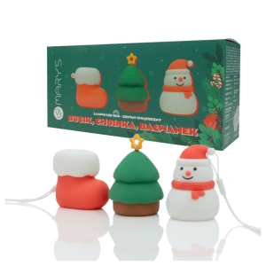 Zestaw 3x Lampka Nocna LED Dla Dzieci Akumulatorowa Bombki Święta Silikonow