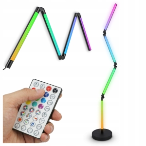Lampa Stojąca Podłogowa RGB IC LED Regulowana 2w1 Lampa Ścienna Pilot 10W