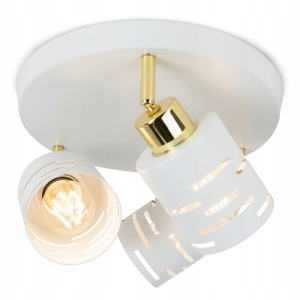 Lampa Sufitowa LED 3X E27 Żyrandol Plafon Natynkowy Oprawa Biała Ruchoma