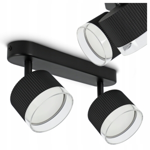 Oprawa Halogenowa 2X GX53 Lampa Sufitowa Kinkiet LED Ryflowana Ruchoma