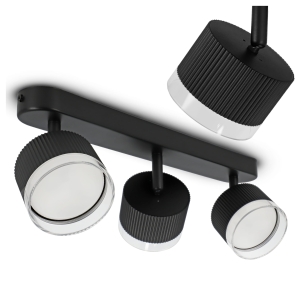 Oprawa Halogenowa 3X GX53 Lampa Sufitowa Kinkiet LED Ryflowana Ruchoma