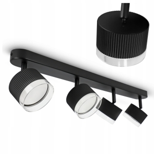 Oprawa Halogenowa 4X GX53 Lampa Sufitowa Kinkiet LED Ryflowana Ruchoma
