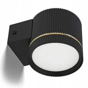 Kinkiet Ścienny LED Ryflowany Oprawa GX53 Czarny Natnkowy Lampa TUBA