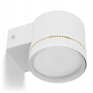 Kinkiet Ścienny LED Ryflowany Oprawa GX53 Biały Natnkowy Lampa TUBA