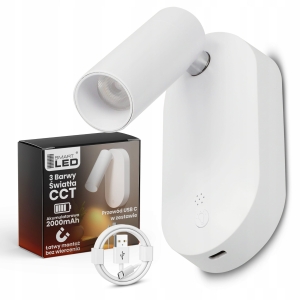 Kinkiet Ścienny LED Lampa Akumulatorowa CCT Ściemnialna Na Magnes Przenośna