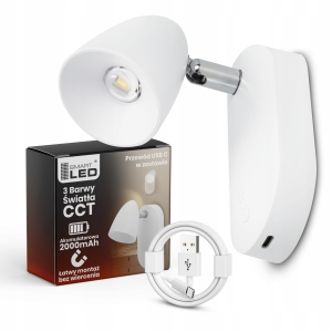 Kinkiet Ścienny LED Lampa Akumulatorowa CCT Ściemnialna Na Magnes Przenośna