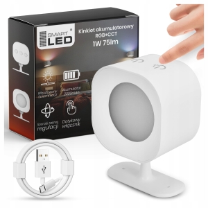 Kinkiet Ścienny LED Lampa Akumulatorowa RGB CCT Ściemnialna Magnes Ambient