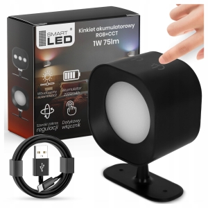 Kinkiet Ścienny LED Lampa Akumulatorowa RGB CCT Ściemnialna Magnes Ambient