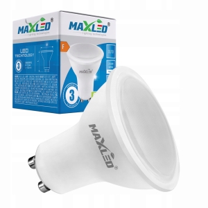 Żarówka LED GU10 3W=20W 200lm 6500K BIAŁA ZIMNA NIE MRUGA