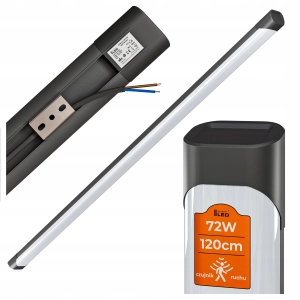 Lampa LED Oprawa Sufitowa 72W 120cm 8640 lm Do Garażu z Czujnikiem Ruchu