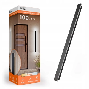 Kinkiet Zewnętrzny LED Ścienny 30W 100cm IP65 Lampa Elewacyjna Ogrodowa CCD
