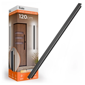 Kinkiet Zewnętrzny LED Ścienny 36W 120cm IP65 Lampa Elewacyjna Ogrodowa CCD