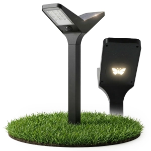 Lampa Solarna LED Ogrodowa IP65 66cm Wbijana Słupek 3000K 6000K 2W1 Motyl